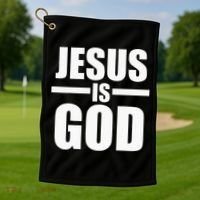 Jesus Is God Golf Towel thumb 1