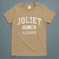 Joliet Illinois Il Vintage Established T-Shirt thumb 5