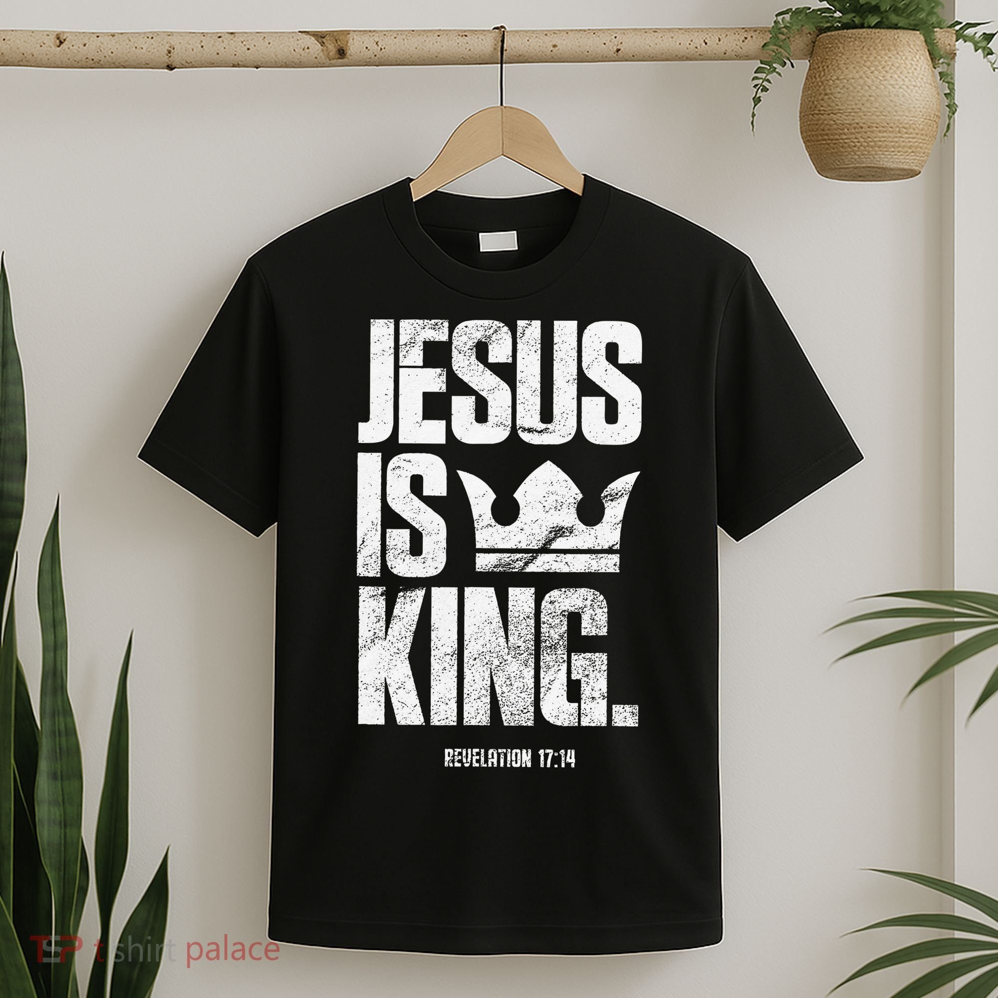 Jesus Is King Christian Bible Scripture Quote T-Shirt