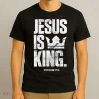 Jesus Is King Christian Bible Scripture Quote T-Shirt thumb 3