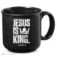Jesus Is King Christian Bible Scripture Quote 15oz Campfire Ceramic Mug thumb 0