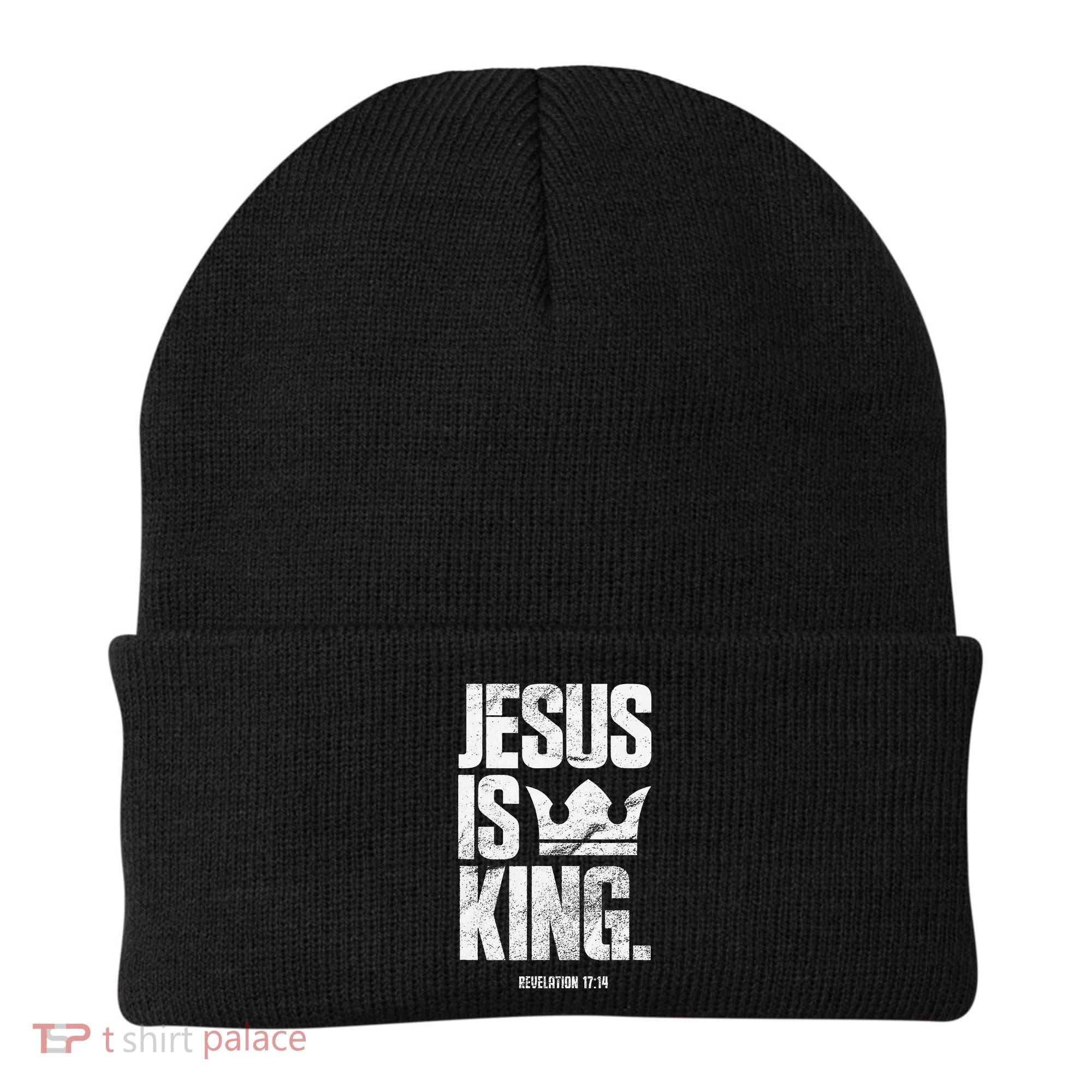 Jesus Is King Christian Bible Scripture Quote Beanie