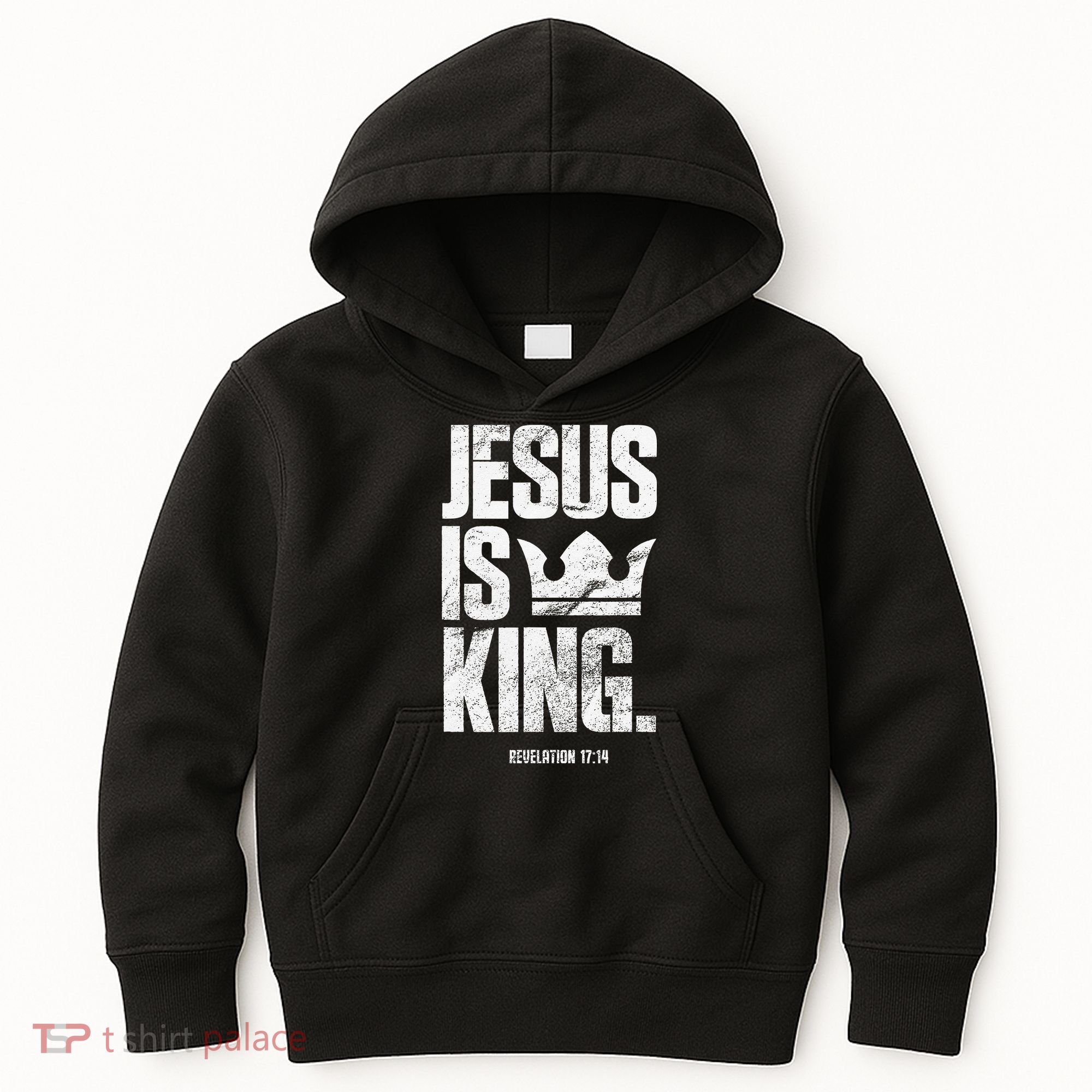 Jesus Is King Christian Bible Scripture Quote Kids Hoodie