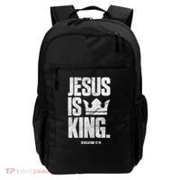 Jesus Is King Christian Bible Scripture Quote Gift Backpack thumb 0