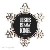 Jesus Is King Christian Bible Scripture Quote Gift Ornament thumb 0