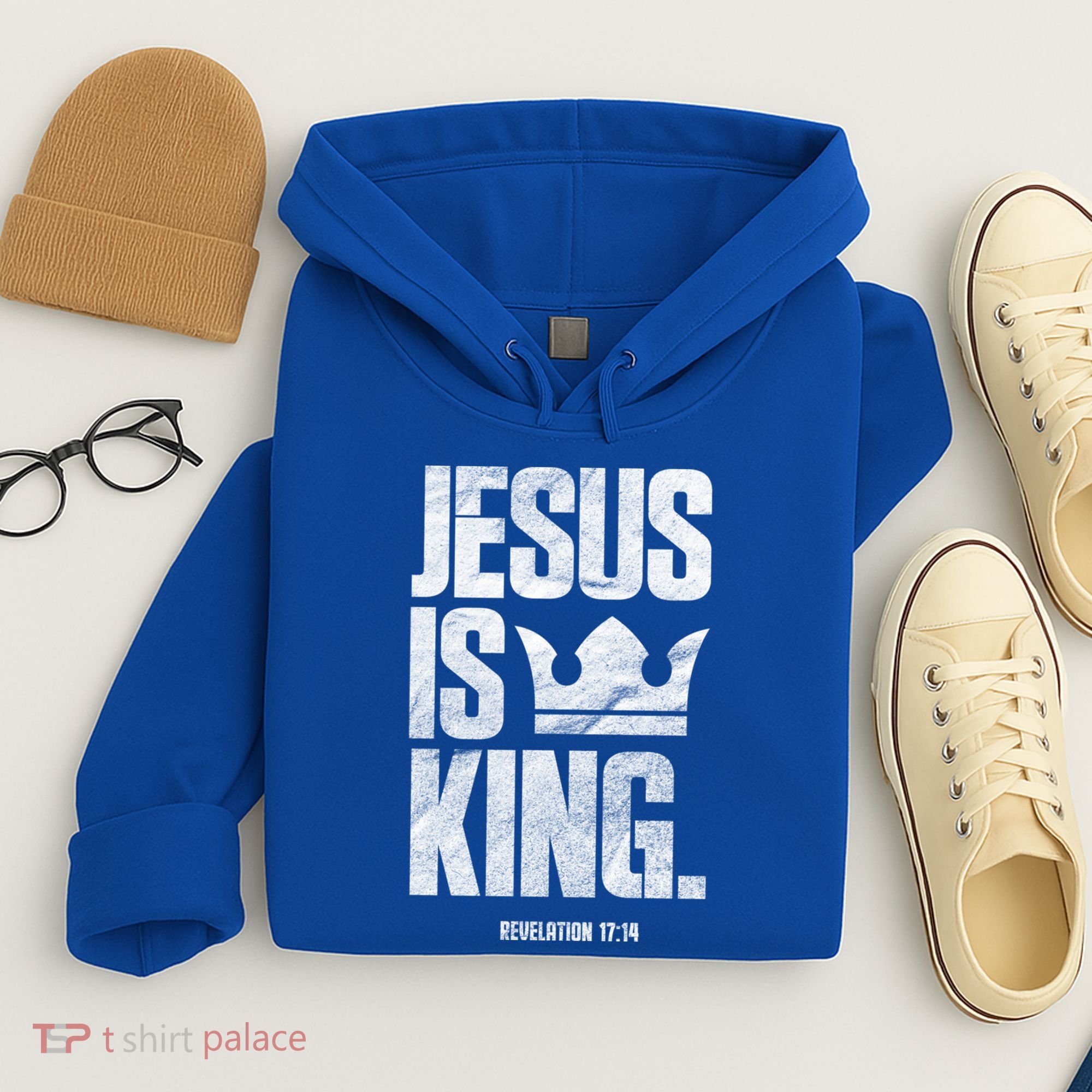 Jesus Is King Christian Bible Scripture Quote Gift Hoodie