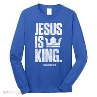 Jesus Is King Christian Bible Scripture Quote Gift Long Sleeve Shirt thumb 0