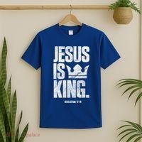 Jesus Is King Christian Bible Scripture Quote Gift T-Shirt thumb 2