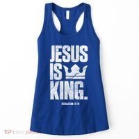 Jesus Is King Christian Bible Scripture Quote Gift Women's Tank Top thumb 0