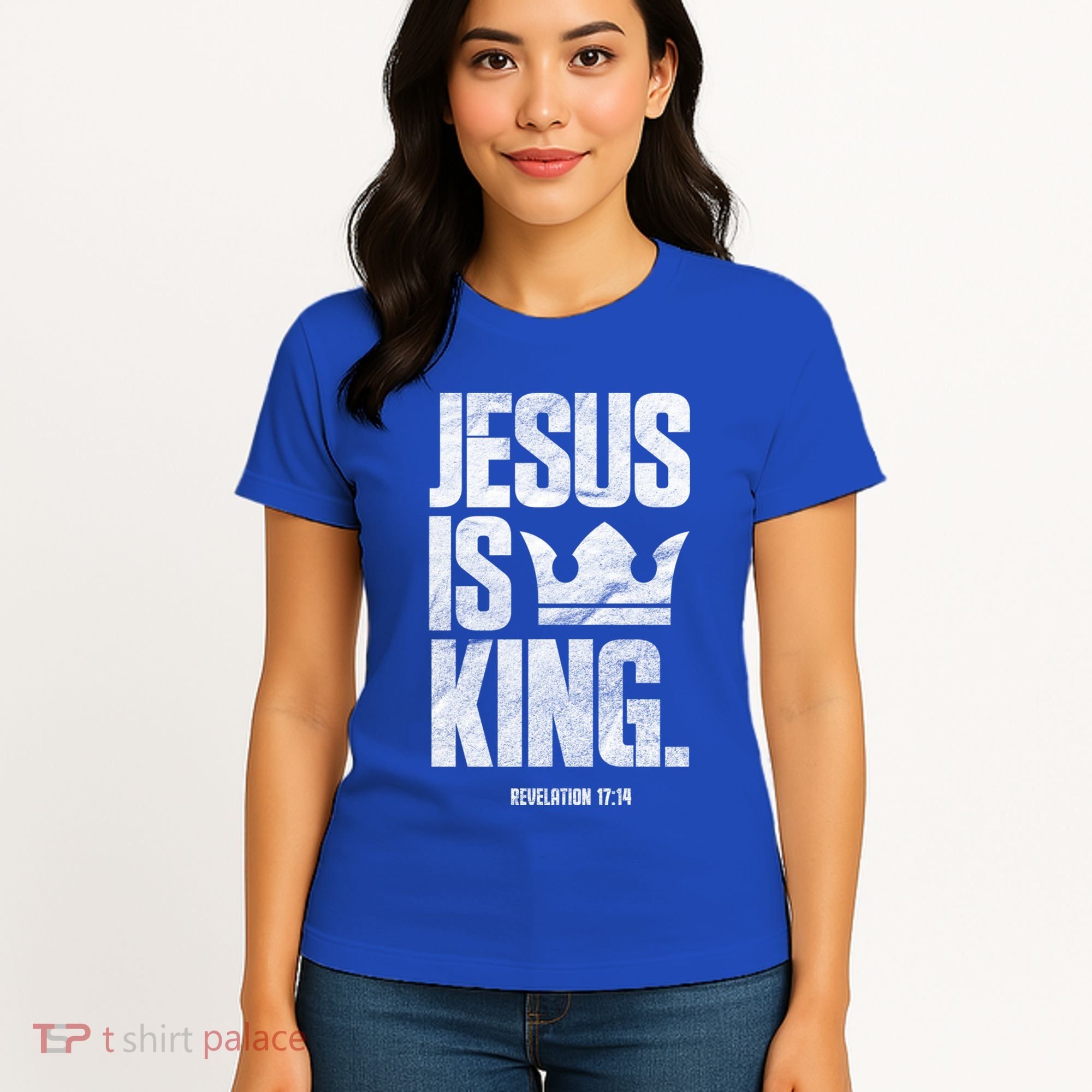Jesus Is King Christian Bible Scripture Quote Gift Women's T-Shirt