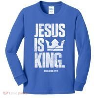 Jesus Is King Christian Bible Scripture Quote Gift Kids Long Sleeve Shirt thumb 0
