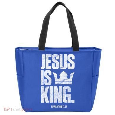 Jesus Is King Christian Bible Scripture Quote Gift Tote Bag