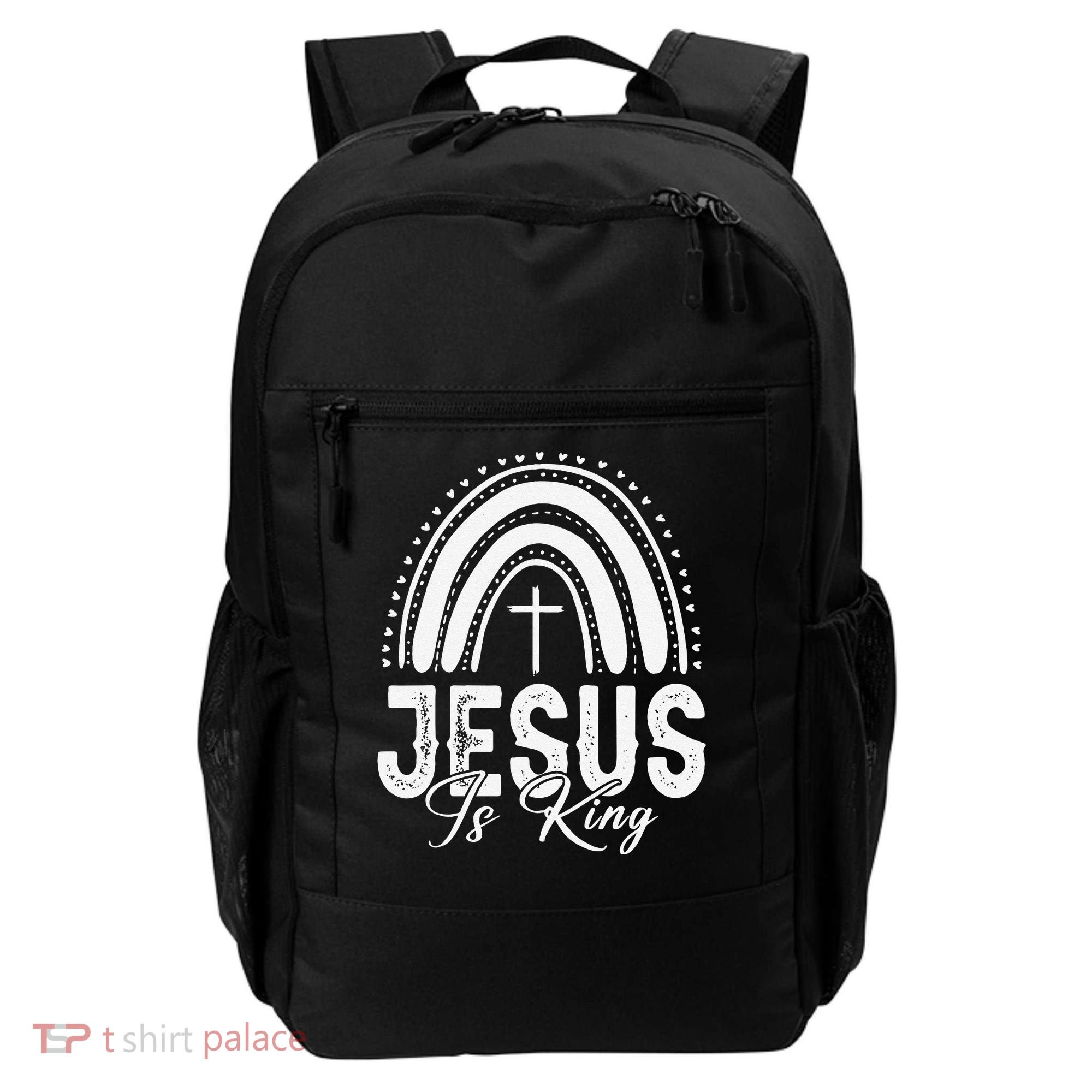 Jesus Is King Subtle Christian Minimalist Religious Backpack