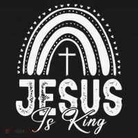 Jesus Is King Subtle Christian Minimalist Religious Bucket Hat thumb 4