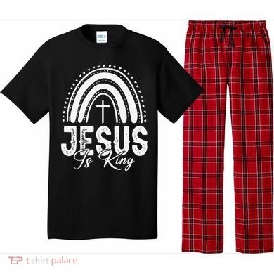 Jesus Is King Subtle Christian Minimalist Religious Pajama Set