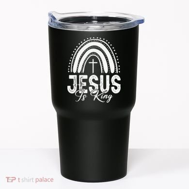 Jesus Is King Subtle Christian Minimalist Religious Tumbler