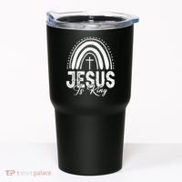 Jesus Is King Subtle Christian Minimalist Religious Tumbler thumb 0