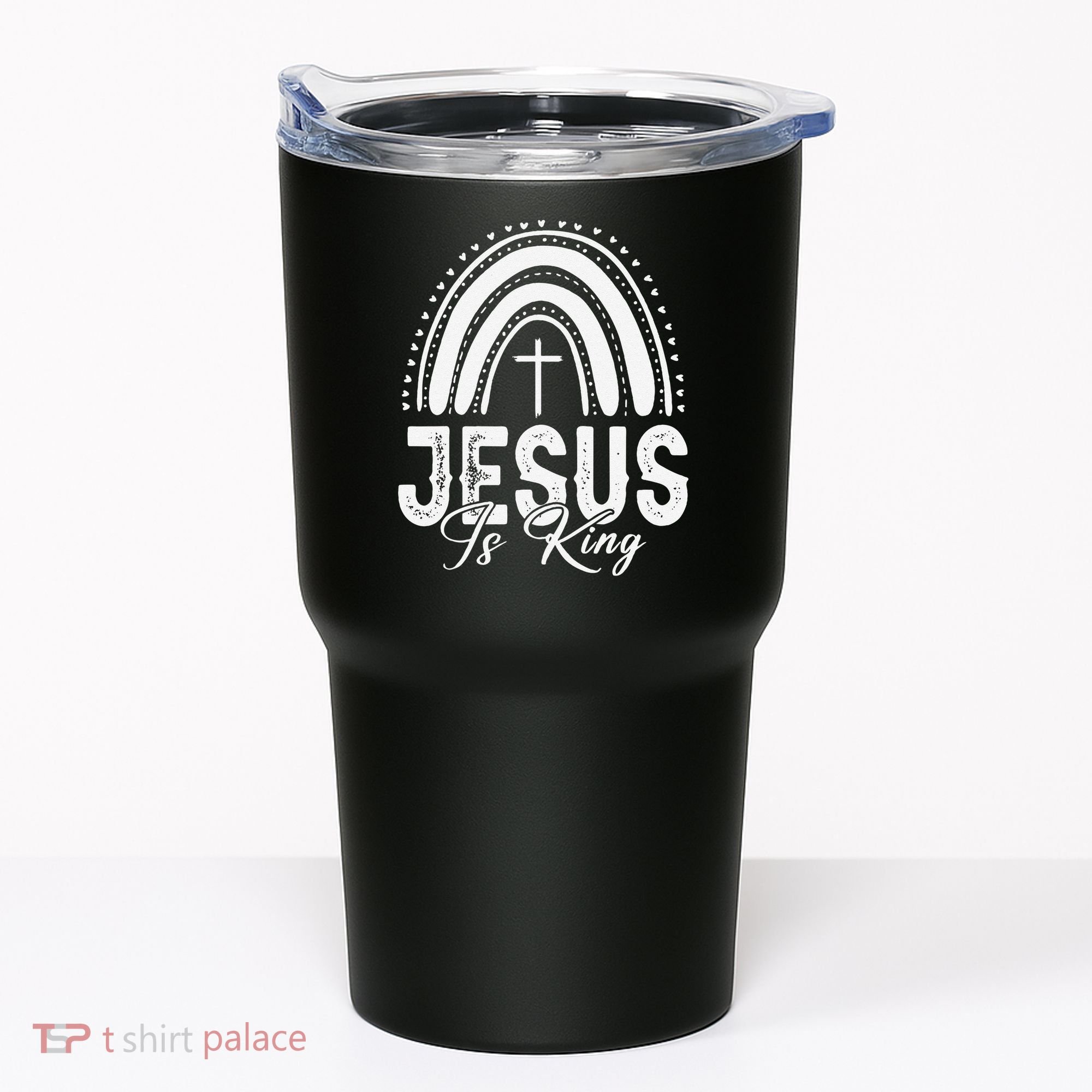 Jesus Is King Subtle Christian Minimalist Religious Tumbler