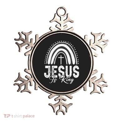 Jesus Is King Subtle Christian Minimalist Religious Ornament