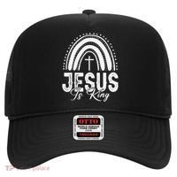 Jesus Is King Subtle Christian Minimalist Religious Hat thumb 0
