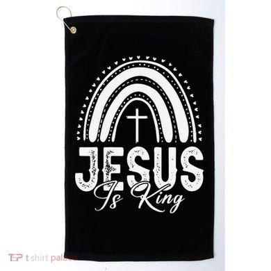 Jesus Is King Subtle Christian Minimalist Religious Golf Towel