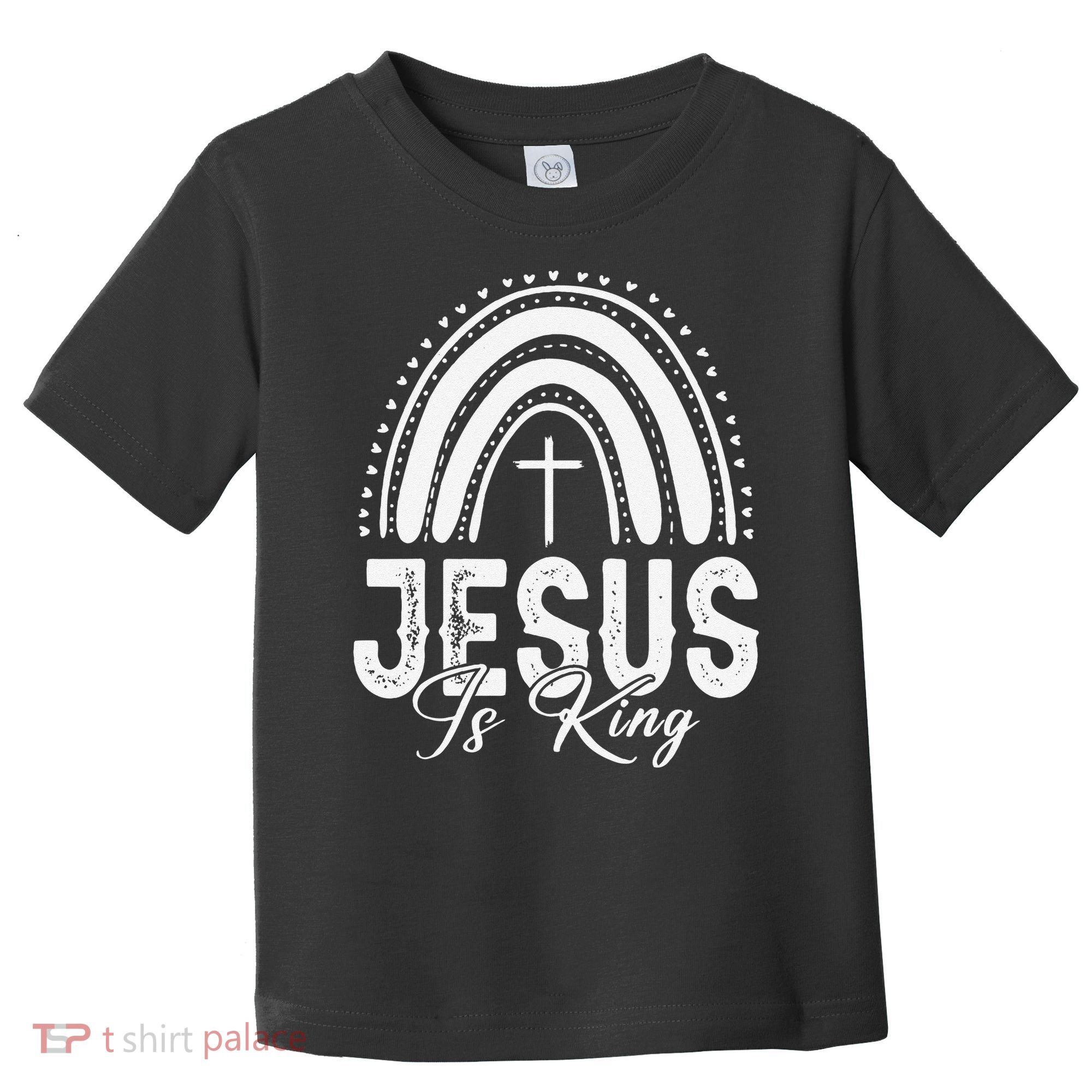 Jesus Is King Subtle Christian Minimalist Religious Toddler T-Shirt