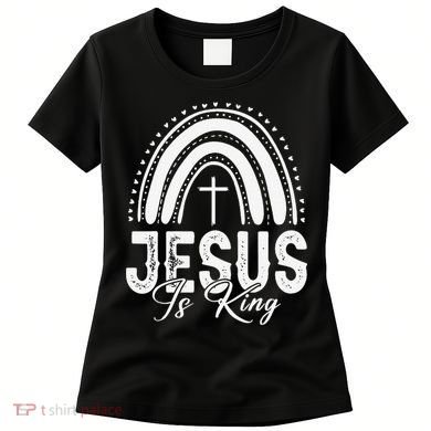 Jesus Is King Subtle Christian Minimalist Religious Women's T-Shirt