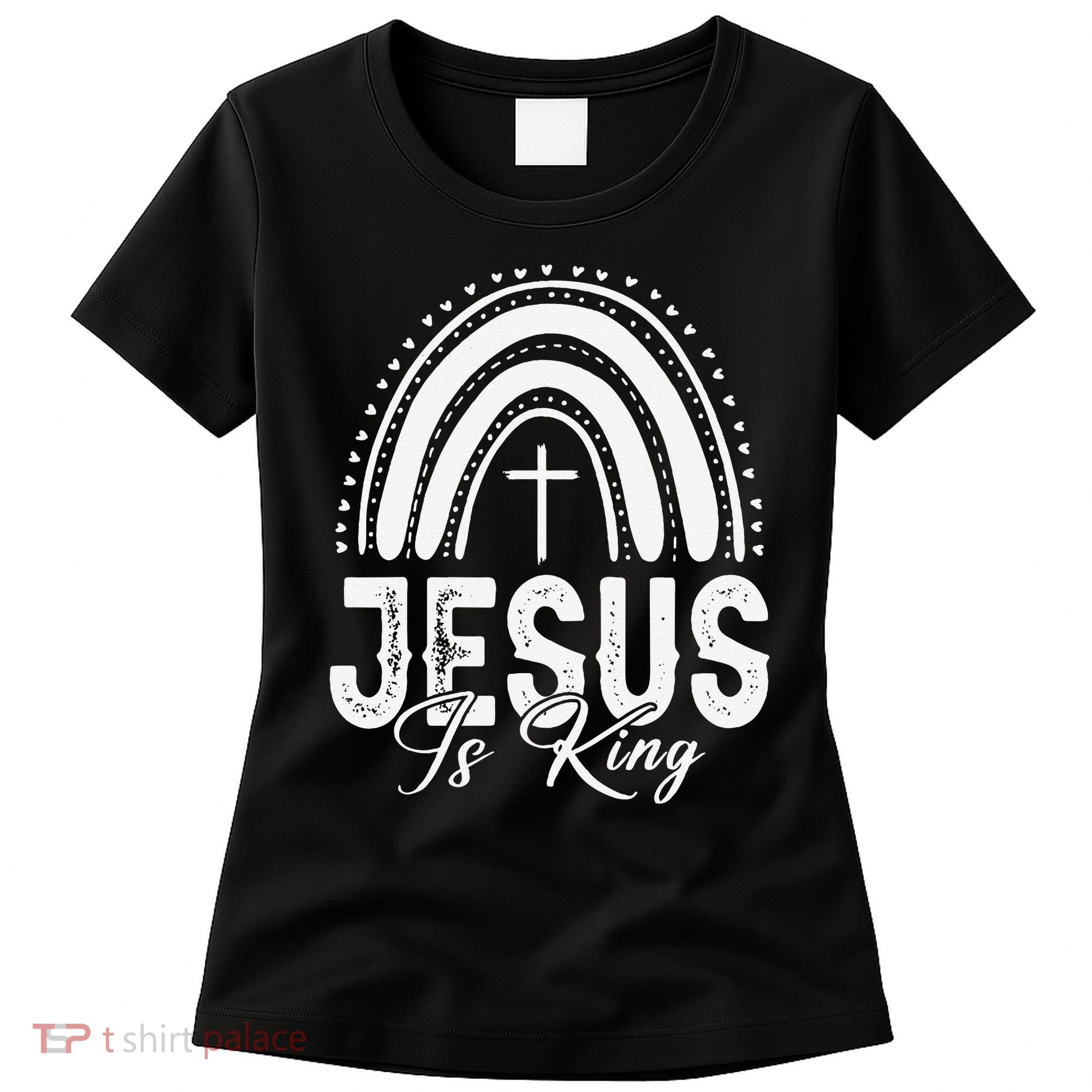Jesus Is King Subtle Christian Minimalist Religious Women's T-Shirt