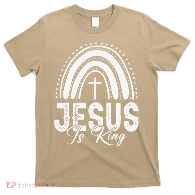 Jesus Is King Subtle Christian Minimalist Religious T-Shirt
