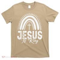 Jesus Is King Subtle Christian Minimalist Religious T-Shirt thumb 0