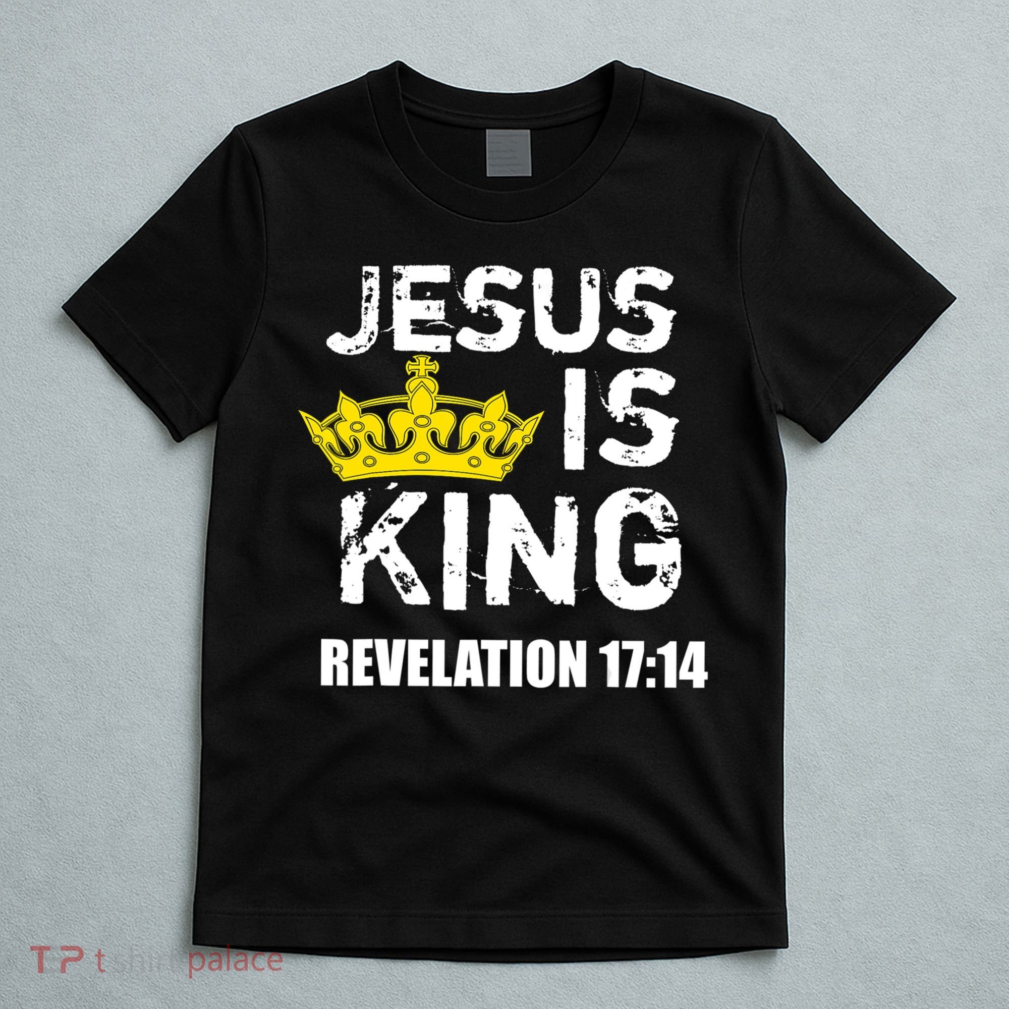 Jesus Is King (Crown) Faith, Cross, Christian Jesus4m3 T-Shirt