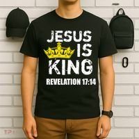 Jesus Is King (Crown) Faith, Cross, Christian Jesus4m3 T-Shirt thumb 6
