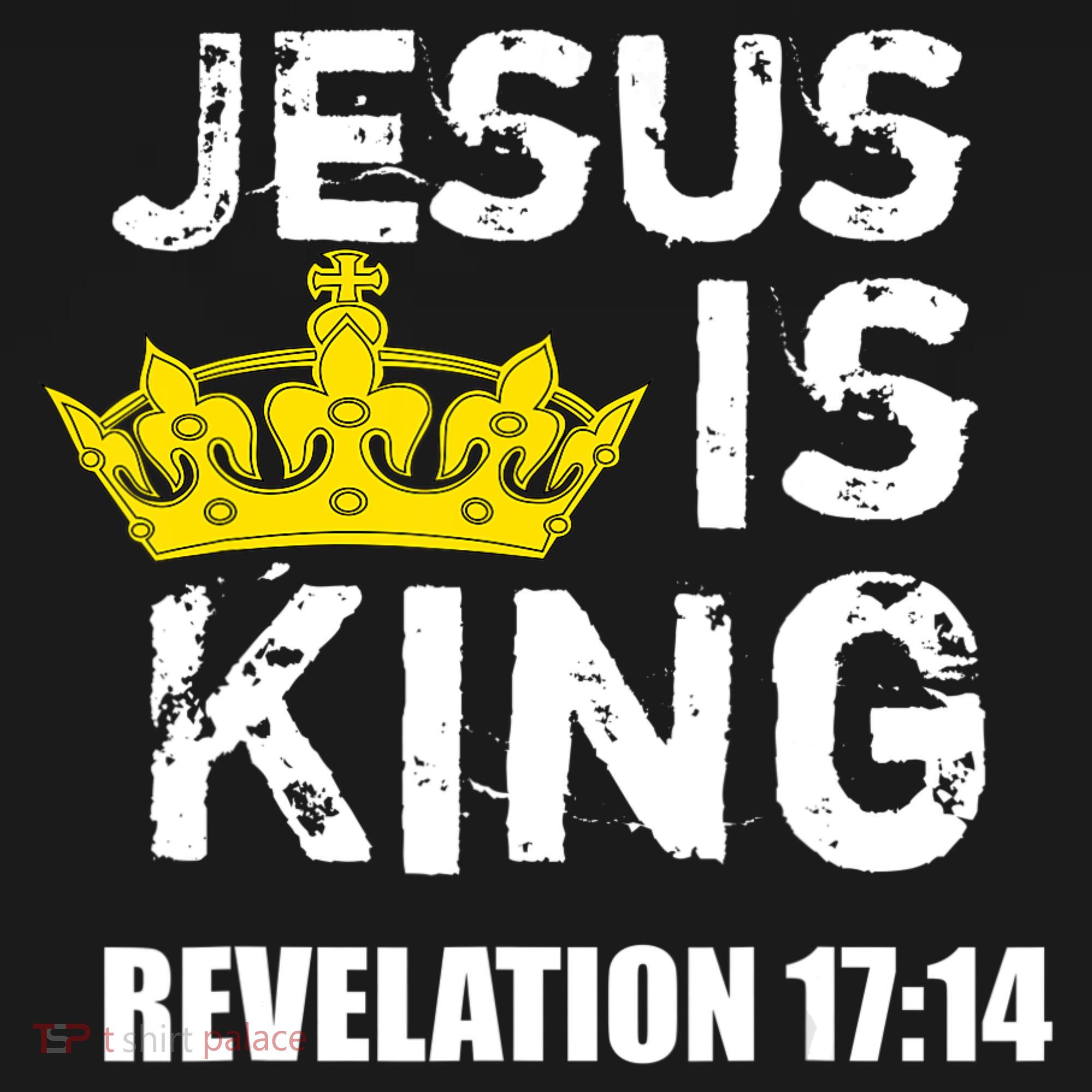 Jesus Is King (Crown) Faith, Cross, Christian Jesus4m3 T-Shirt