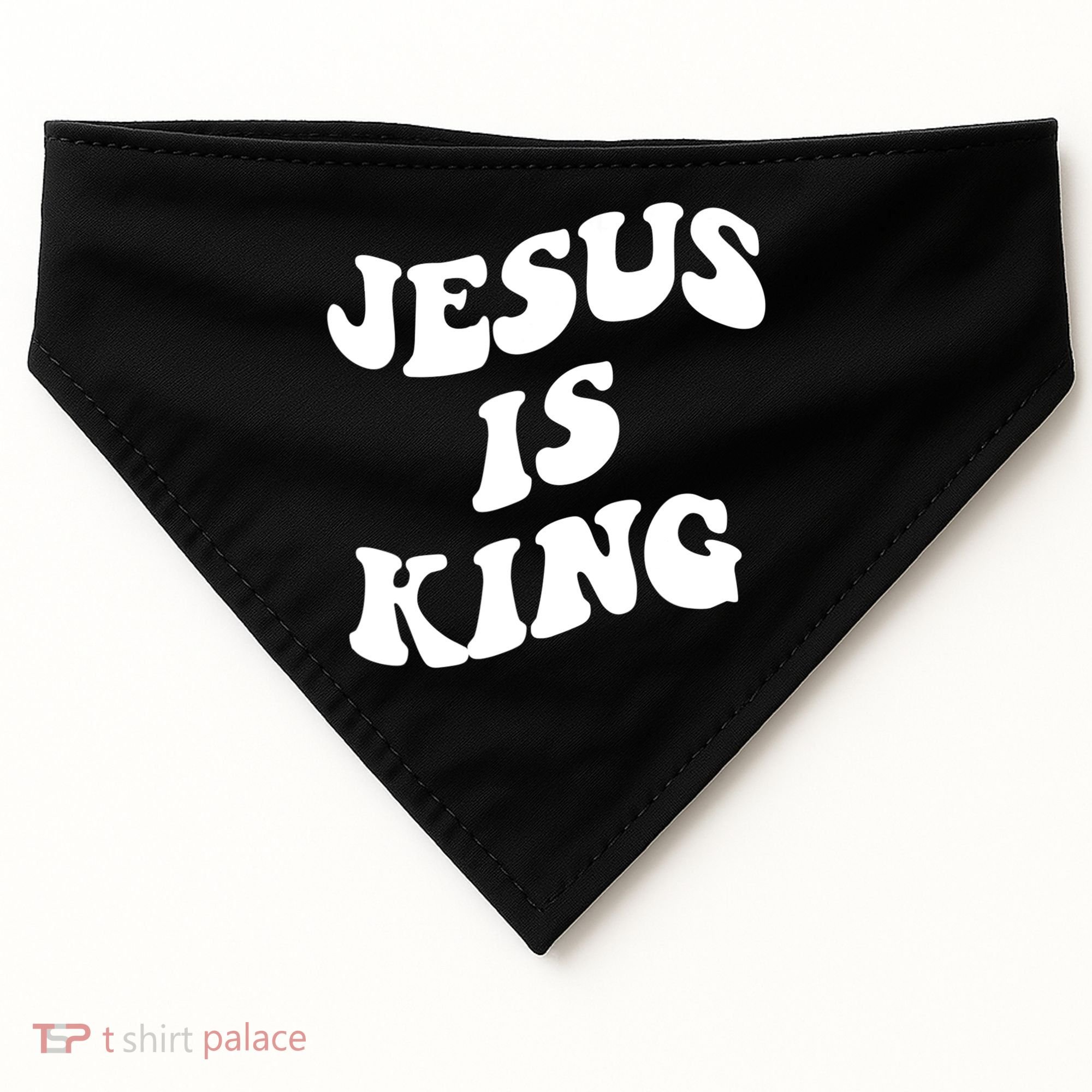 Jesus Is King Aesthetic Trendy USA-Made Doggie Bandana