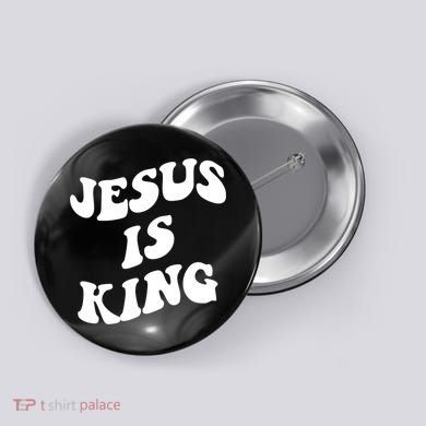 Jesus Is King Aesthetic Trendy Button