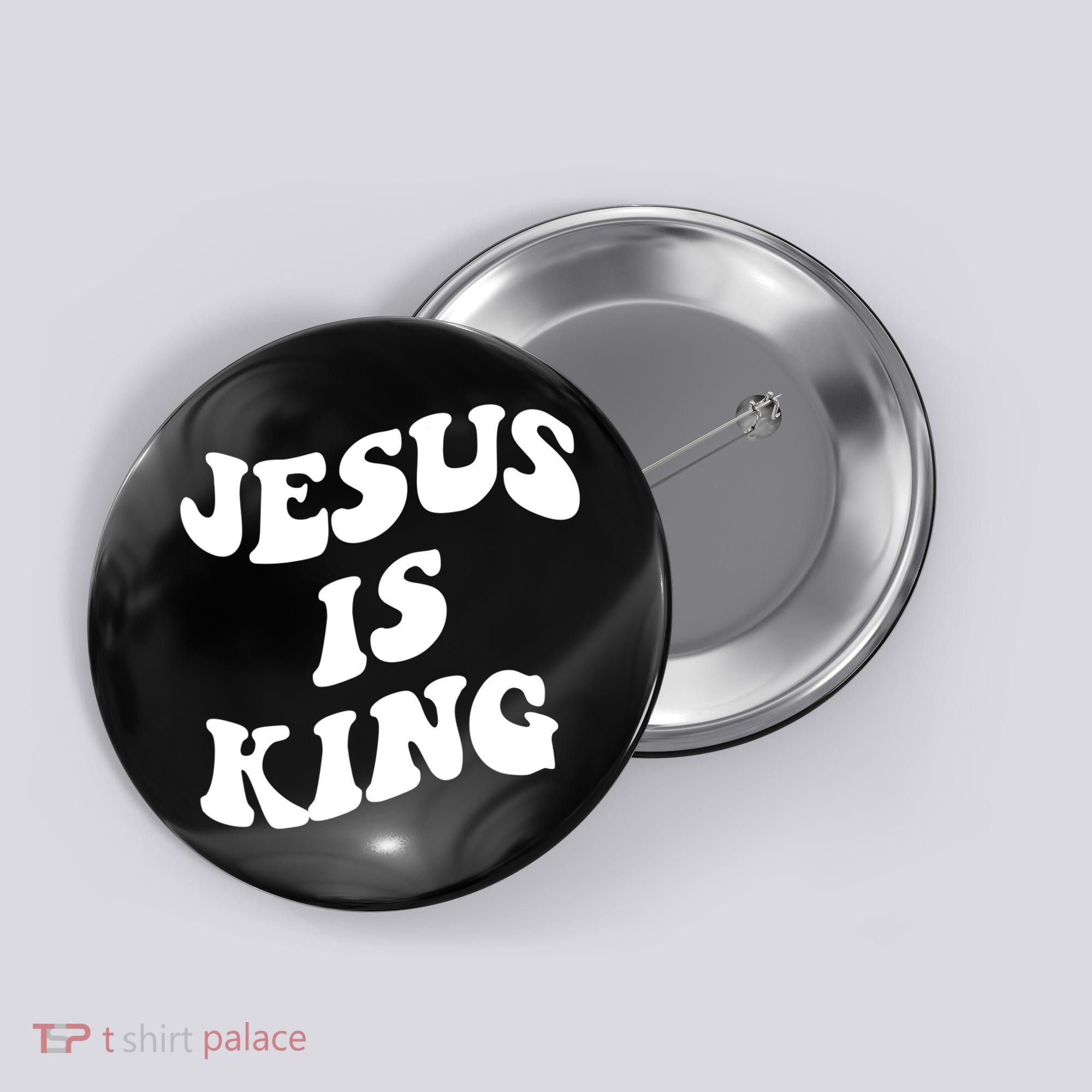 Jesus Is King Aesthetic Trendy Button