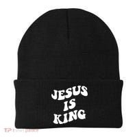 Jesus Is King Aesthetic Trendy Beanie thumb 0