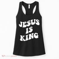 Jesus Is King Aesthetic Trendy Women's Tank Top thumb 0