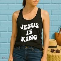 Jesus Is King Aesthetic Trendy Women's Tank Top thumb 2
