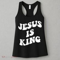 Jesus Is King Aesthetic Trendy Women's Tank Top thumb 3
