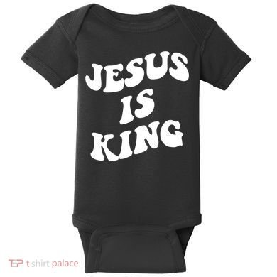 Jesus Is King Aesthetic Trendy Baby Bodysuit