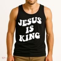 Jesus Is King Aesthetic Trendy Tank Top thumb 3