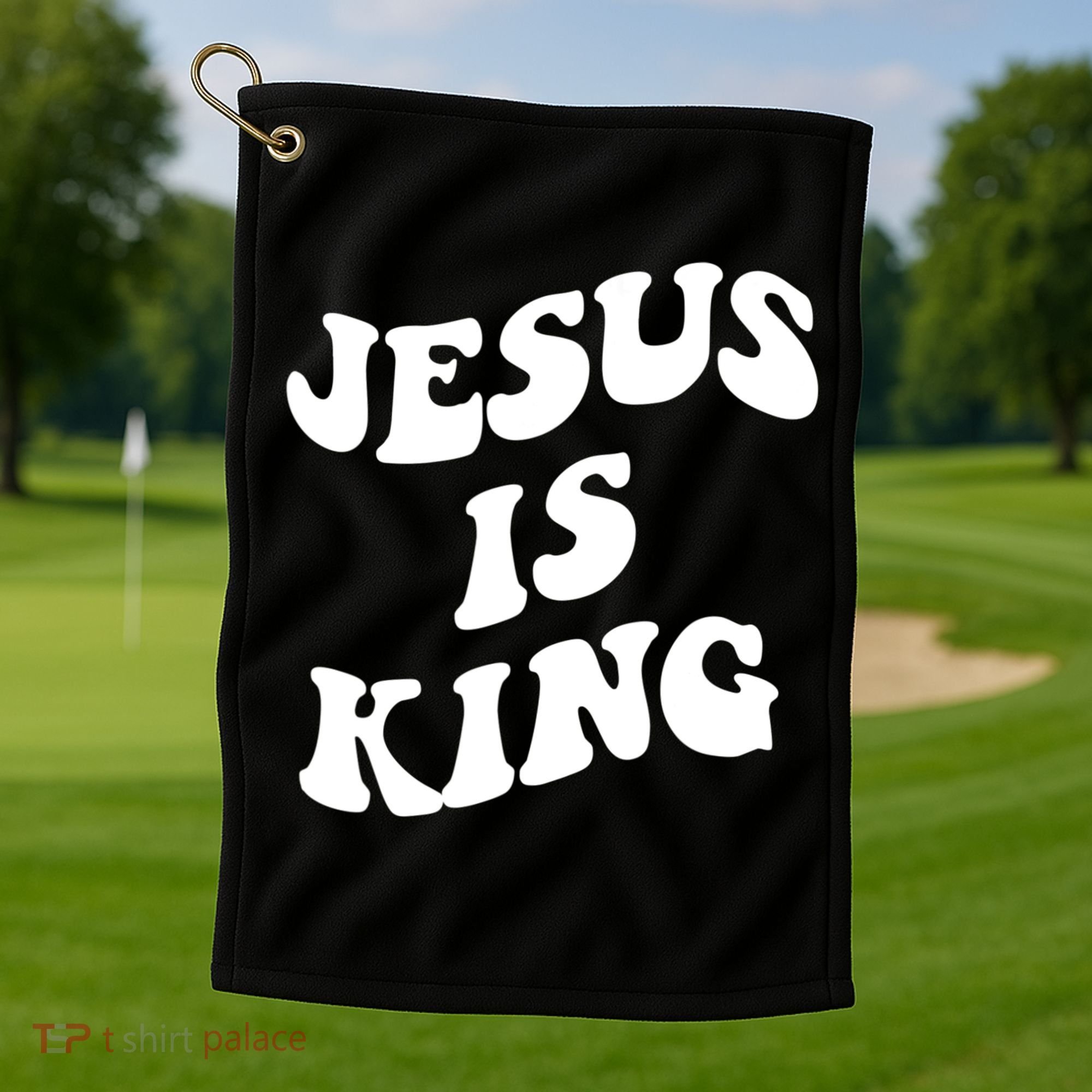 Jesus Is King Aesthetic Trendy Golf Towel