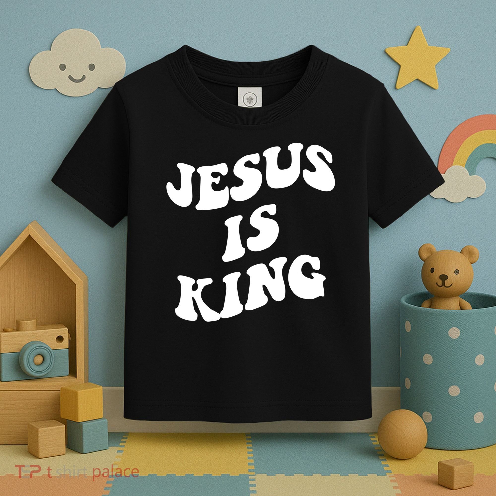 Jesus Is King Aesthetic Trendy Toddler T-Shirt