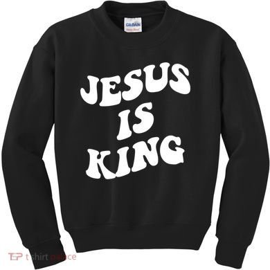 Jesus Is King Aesthetic Trendy Kids Sweatshirt