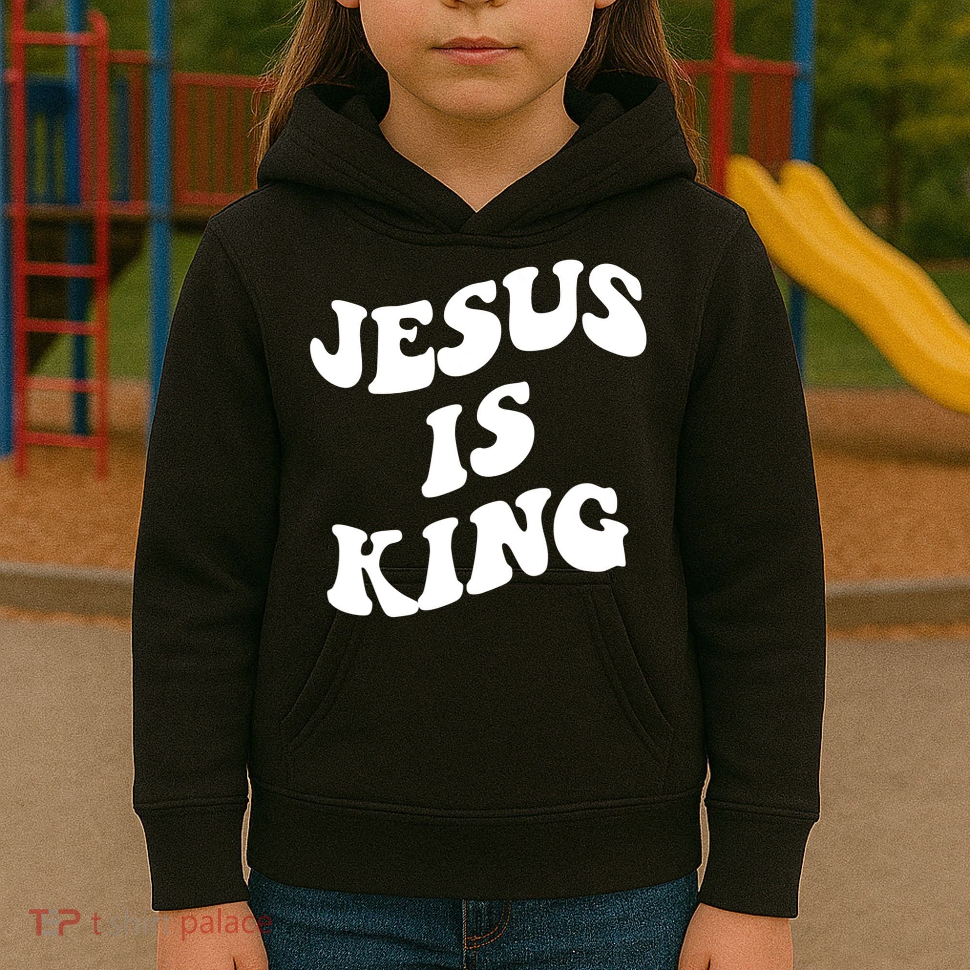 Jesus Is King Aesthetic Trendy Kids Hoodie