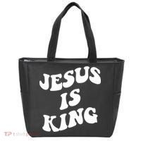 Jesus Is King Aesthetic Trendy Tote Bag thumb 0