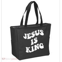 Jesus Is King Aesthetic Trendy Tote Bag thumb 2