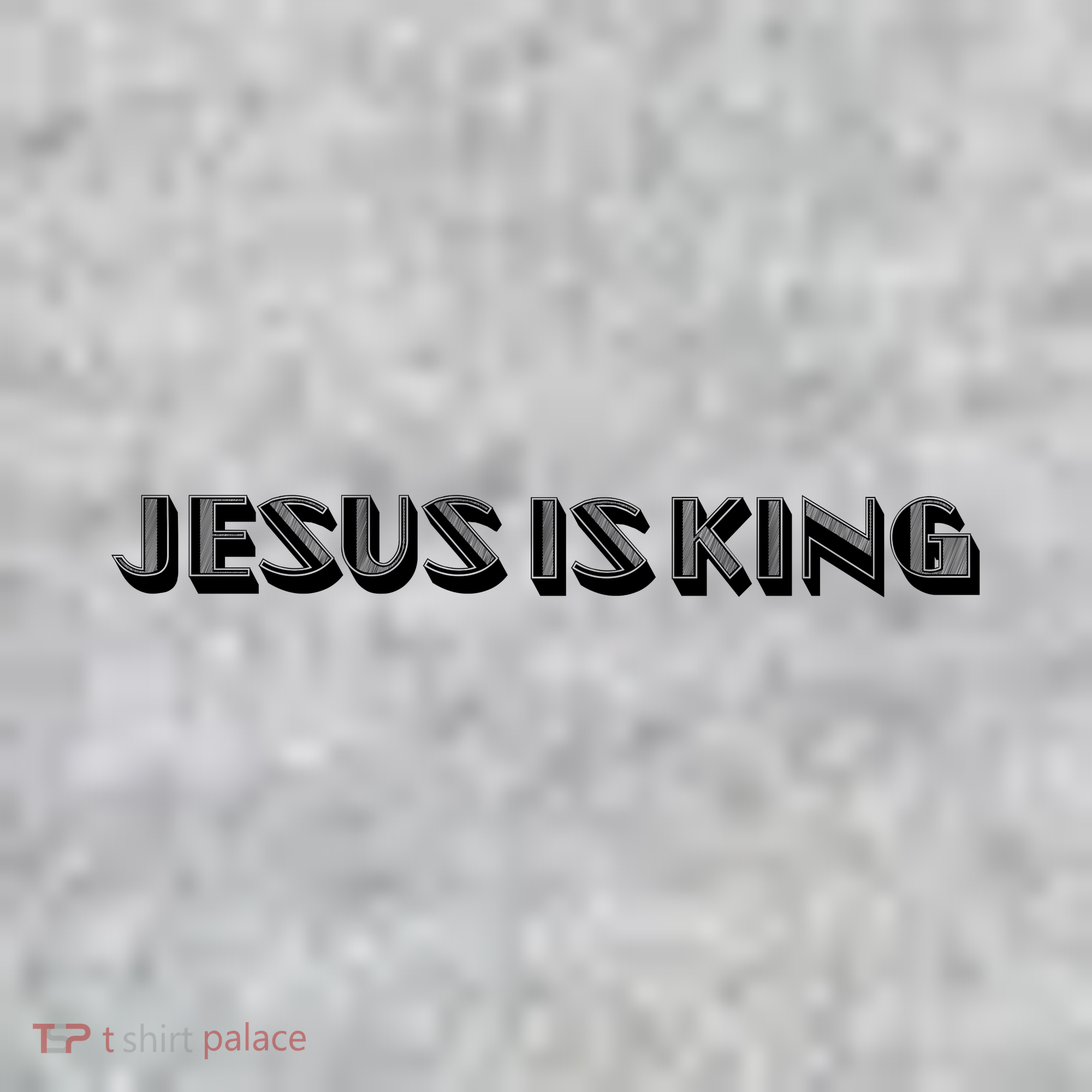 Jesus Is King. Embossed Minimalist Faith Christian Catholic T-Shirt