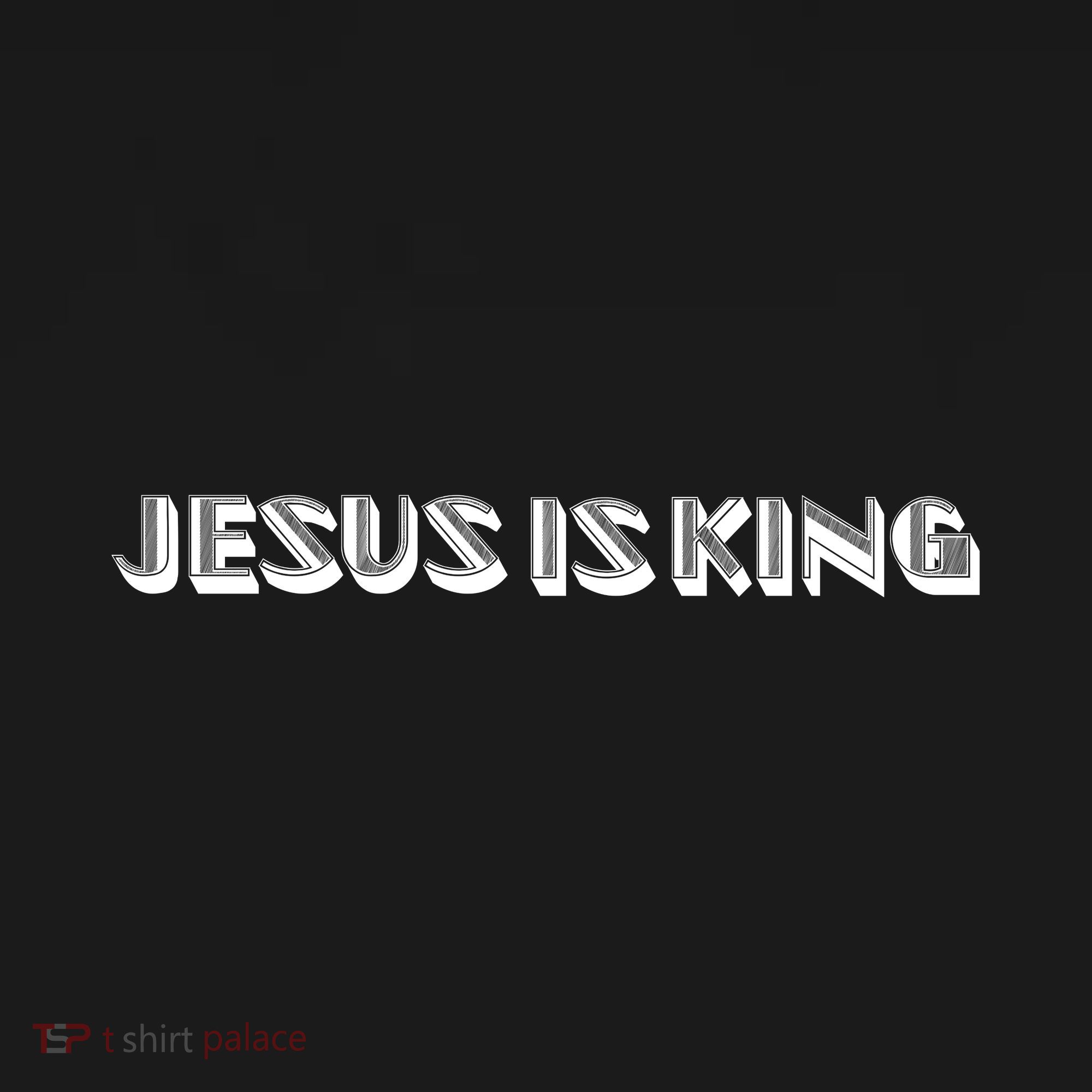 Jesus Is King. Embossed Minimalist Faith Christian Catholic Women's T-Shirt